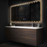 LED Spiegel Rechteckig | Touch-Schalter | Anti-Beschlag-Funktion | Warmweißes Licht - Reyze Seria Edge Model 6